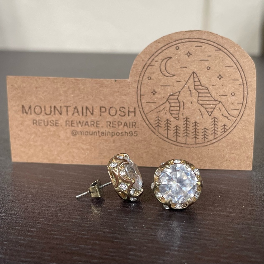 Betsey Johnson All That Glitters Halo Studs - Picture 2 of 6